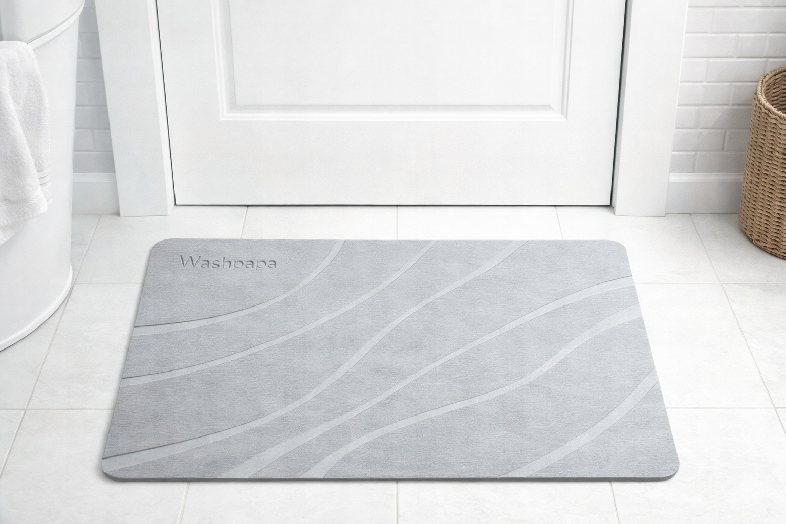 Stone Bath Mat - Non-Slip Super Absorbent Diatomaceous Earth Stone Mat