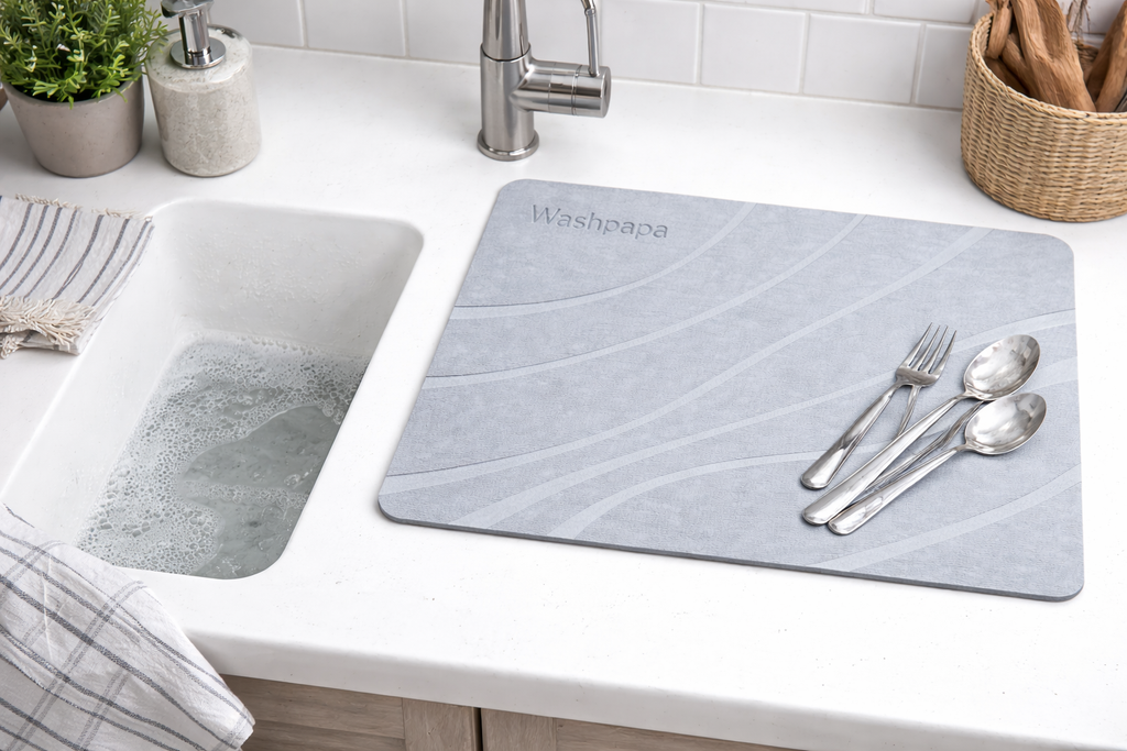 Stone Bath Mat - Non-Slip Super Absorbent Diatomaceous Earth Stone Mat